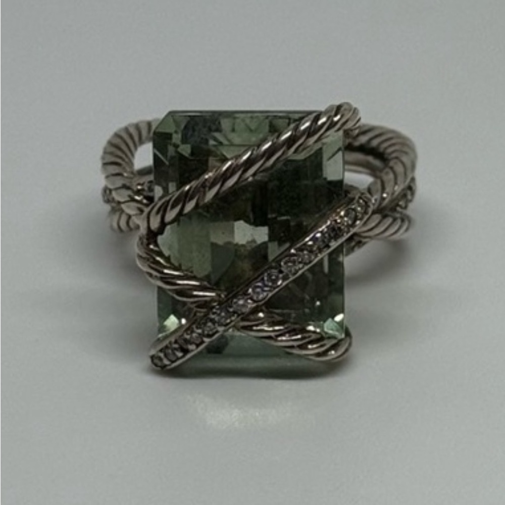 David Yurman wrap ring green amethyst precyolite